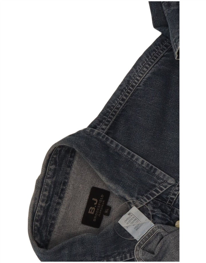 Camicia di jeans da uomo Brooksfield XL in cotone blu