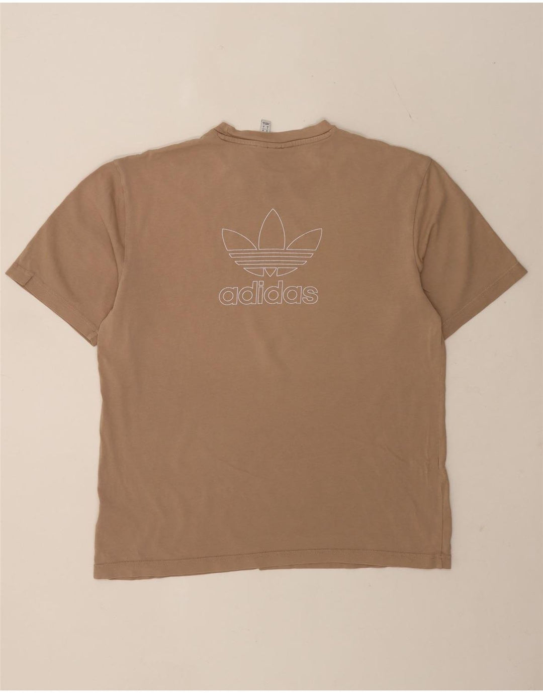 T-shirt grafica da uomo Adidas Top in cotone beige medio