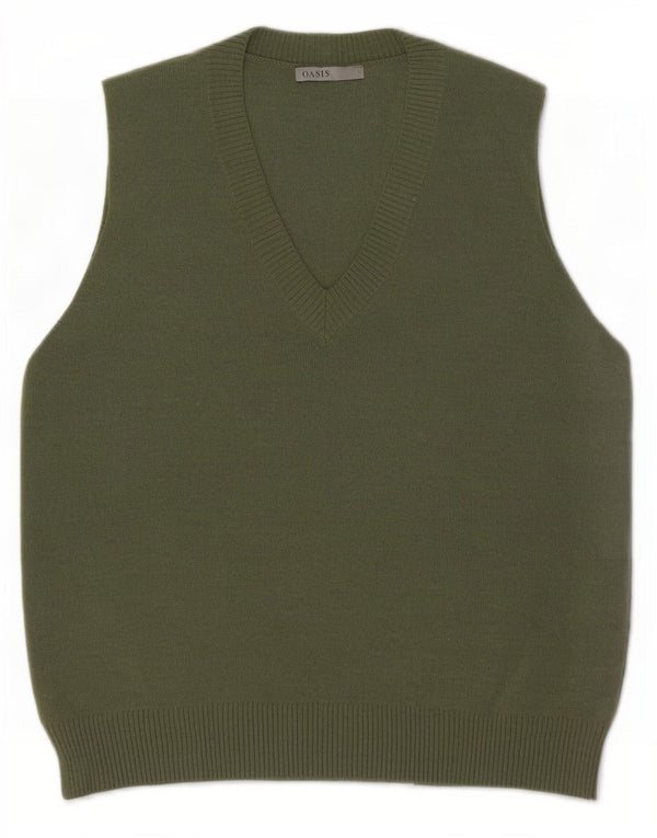 Canotta da donna Oasis UK 16 grande verde acrilico