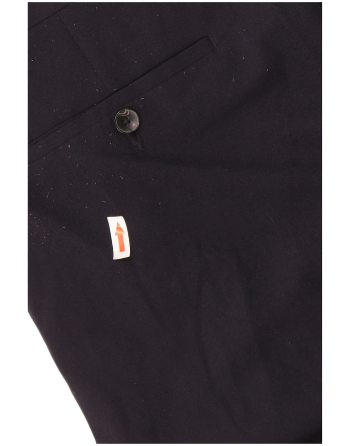 Pantaloni chino vestibilità regolare da uomo Marks & Spencer W36 L27 poliestere blu navy