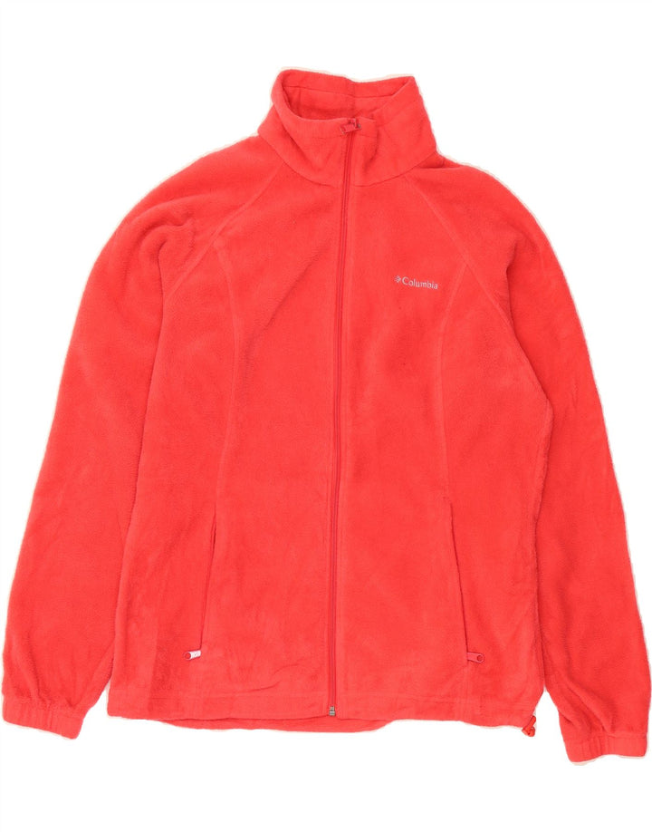 COLUMBIA Womens Fleece Jacket UK 16 Large Red Polyester Vintage Columbia and Second-Hand Columbia from Messina Hembry 