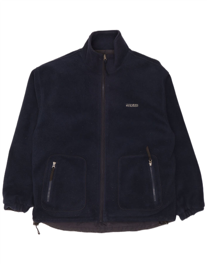 Giacca reversibile da uomo WOOLRICH UK 40 Large in nylon blu navy