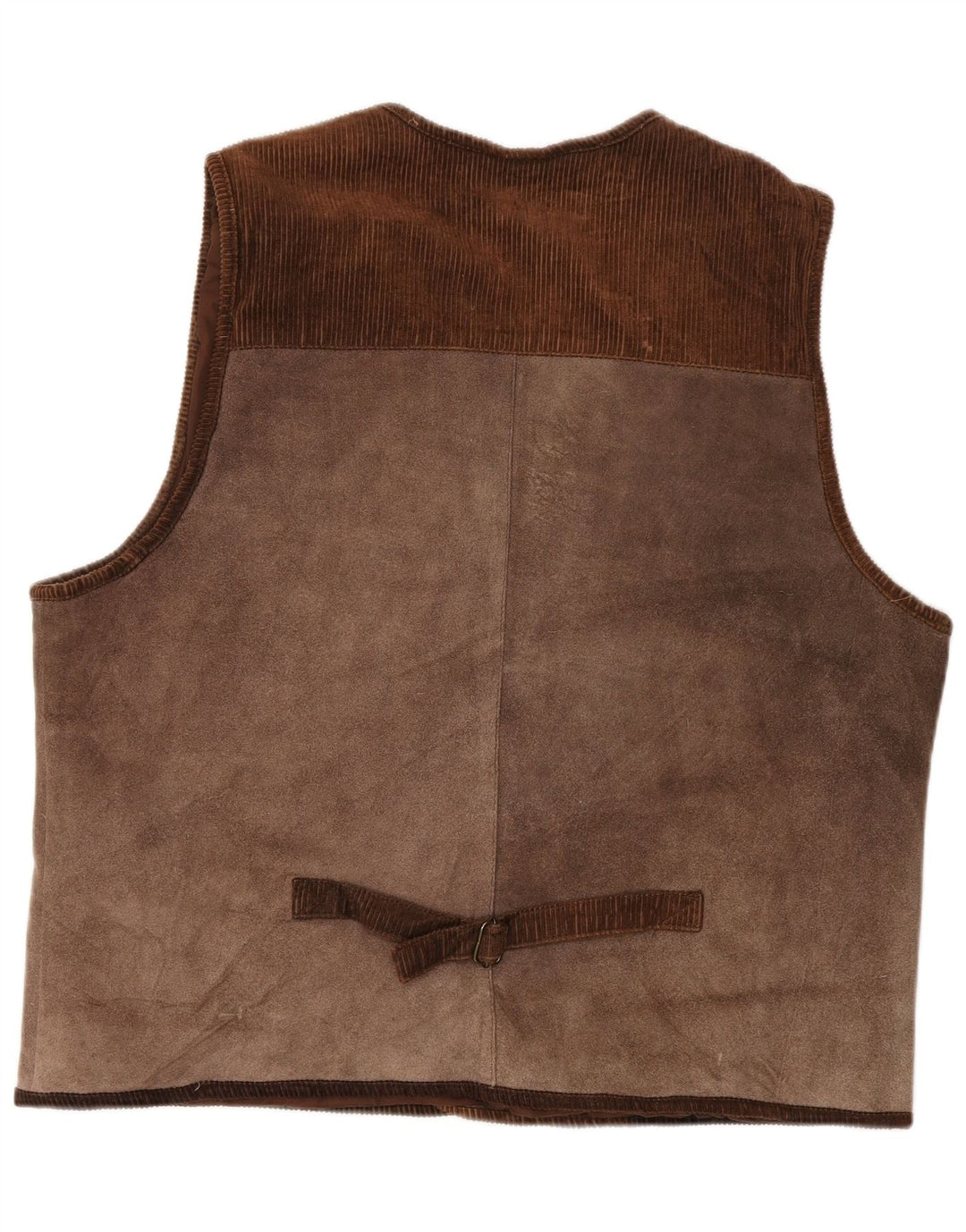 Gilet in pelle da uomo Marcel Battiston XL marrone classico