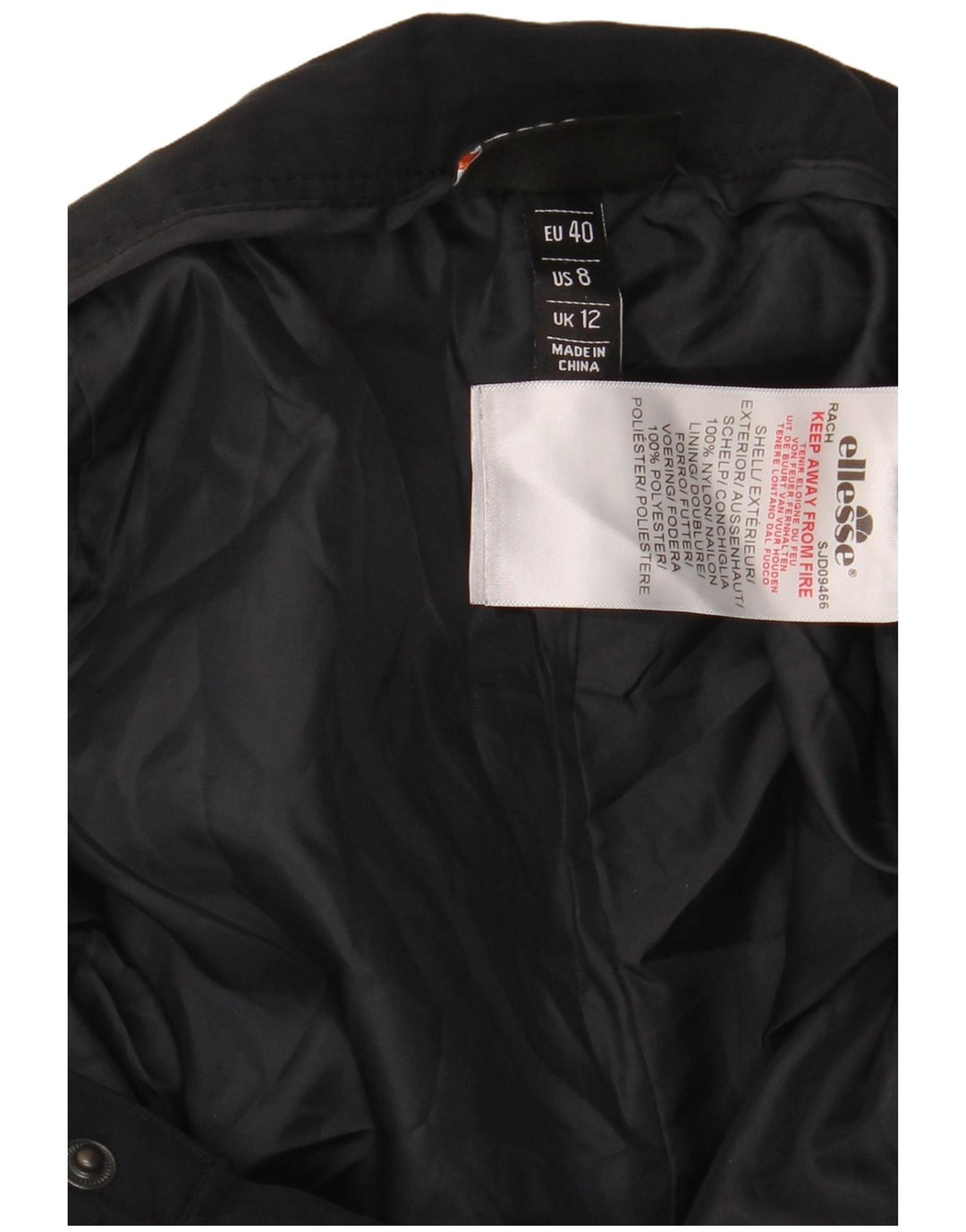 Pantaloni cargo da donna Ellesse UK 12 Medium W30 L30 Blu navy Colorblock