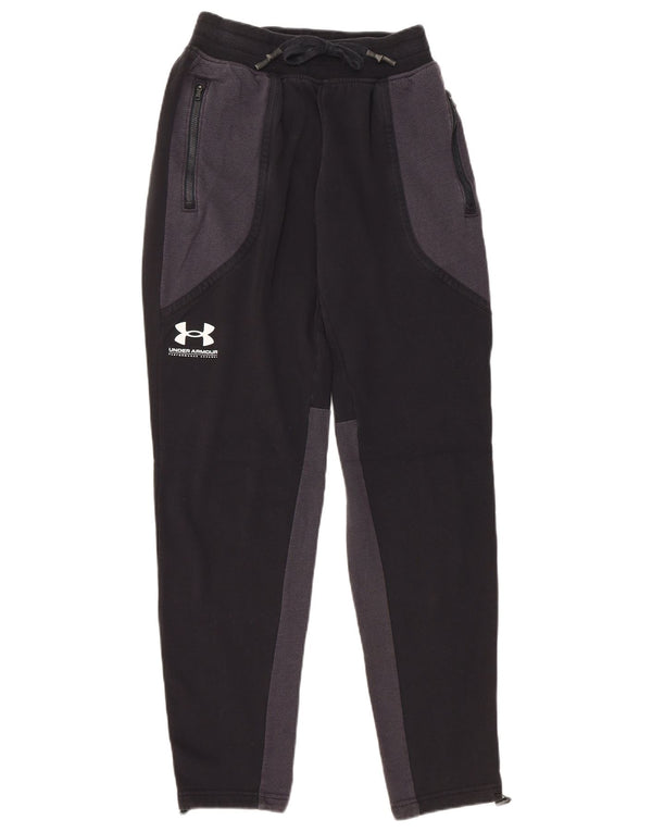 Pantaloni da tuta da uomo UNDER ARMOUR Small in cotone color block nero