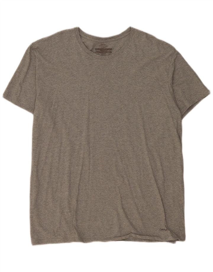 Maglietta da uomo Calvin Klein Top XL grigia chiazzata
