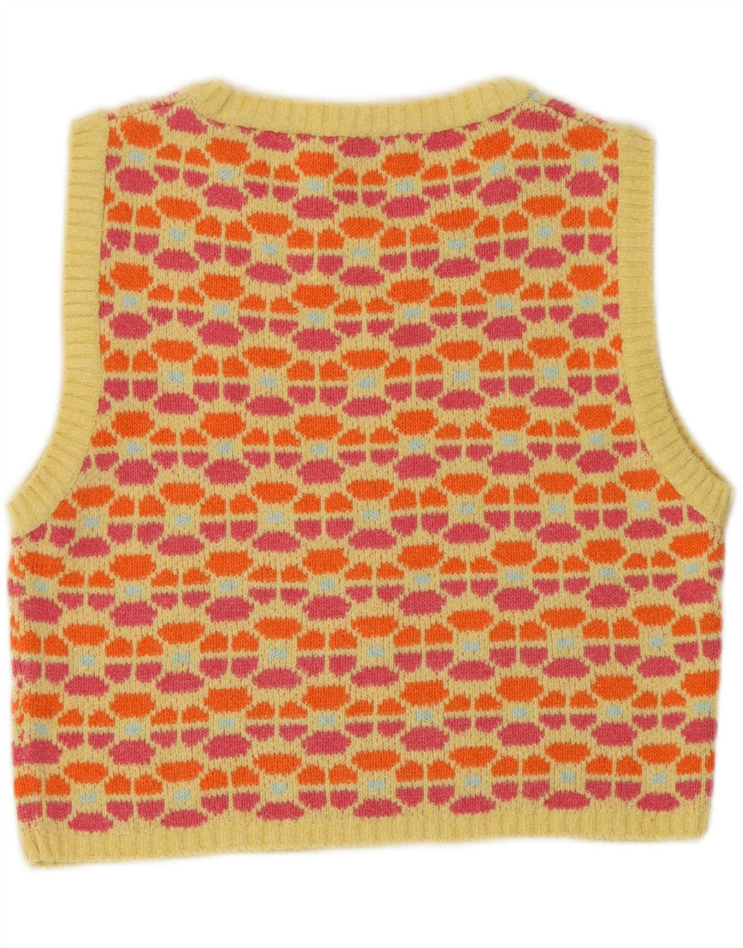 Canotta corta da donna Zara UK 10 piccola multicolore geometrica