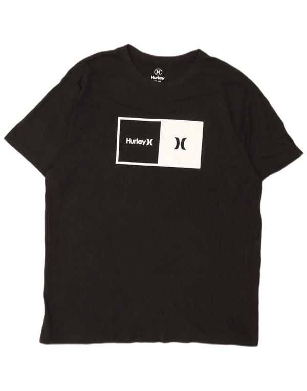 T-shirt grafica da uomo Hurley Top XL in cotone nero