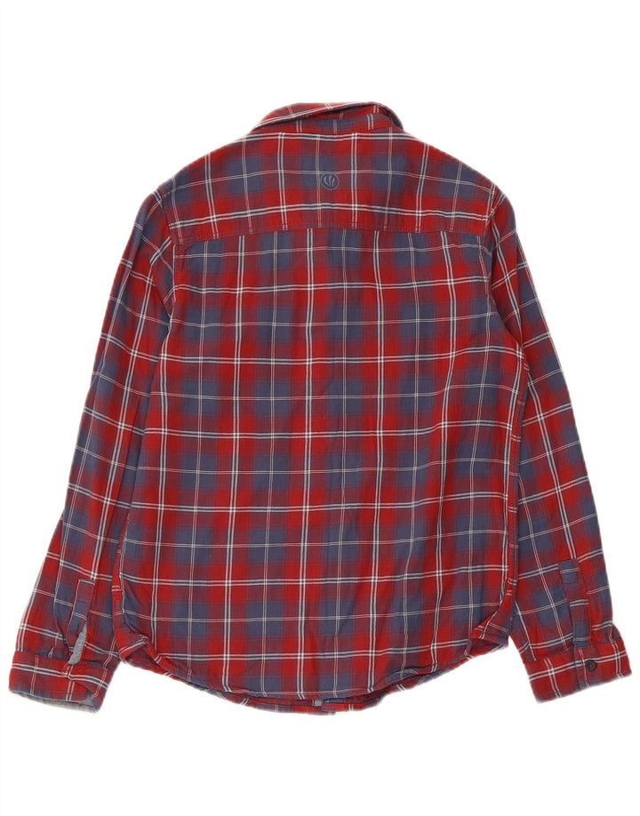 Camicia in flanella per ragazzi Fat Face 10-11 anni in cotone a quadri rossi