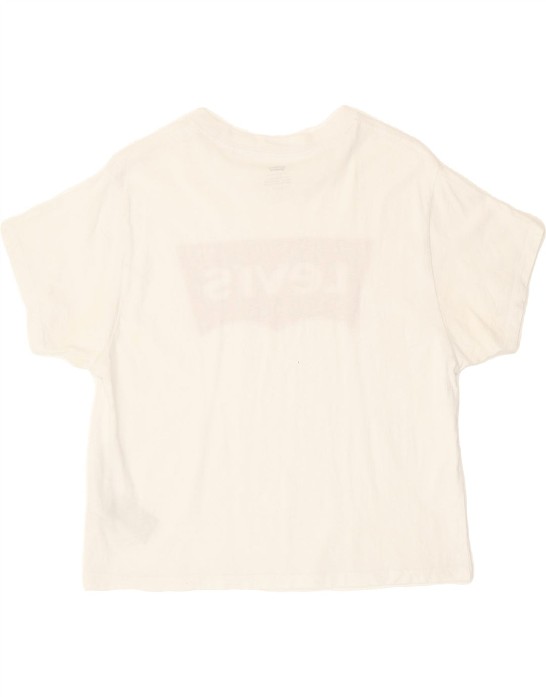 LEVI'S Womens Graphic T-Shirt Top UK 10 Small White Cotton Vintage Levi's and Second-Hand Levi's from Messina Hembry 