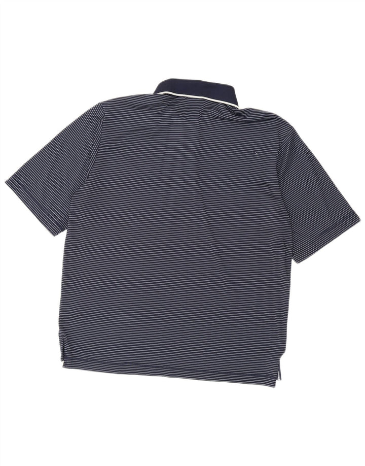 Polo Uomo Chervo IT 48 Medium Blu Navy Gessato Poliammide