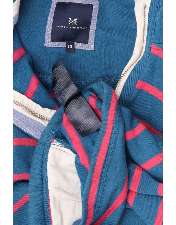 Crew Clothing Felpa oversize da donna Maglione UK 14 Large Blue Striped