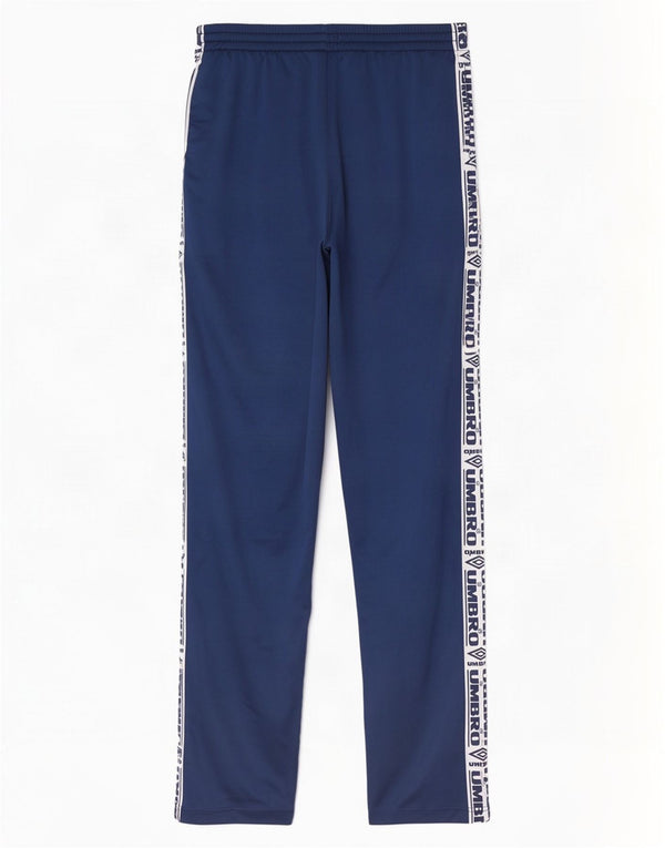 Umbro Mens Graphic Tracksuit Trousers Large Navy Blue Colourblock