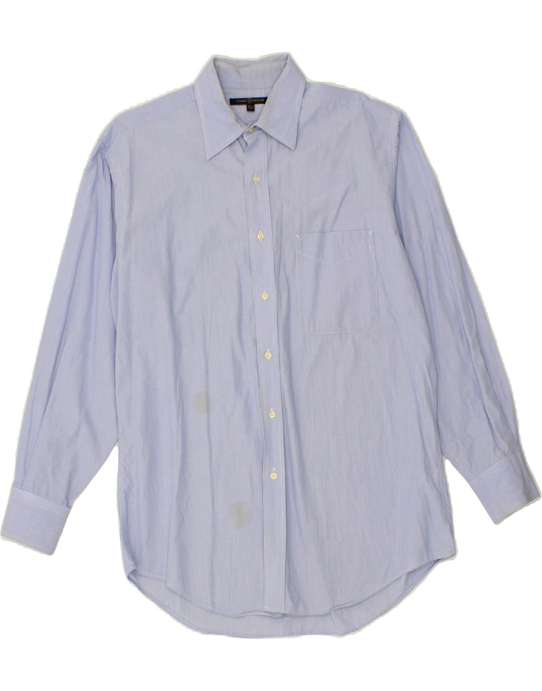 TOMMY HILFIGER Mens Shirt Size 15 1/2 Medium Blue Cotton Vintage Tommy Hilfiger and Second-Hand Tommy Hilfiger from Messina Hembry 