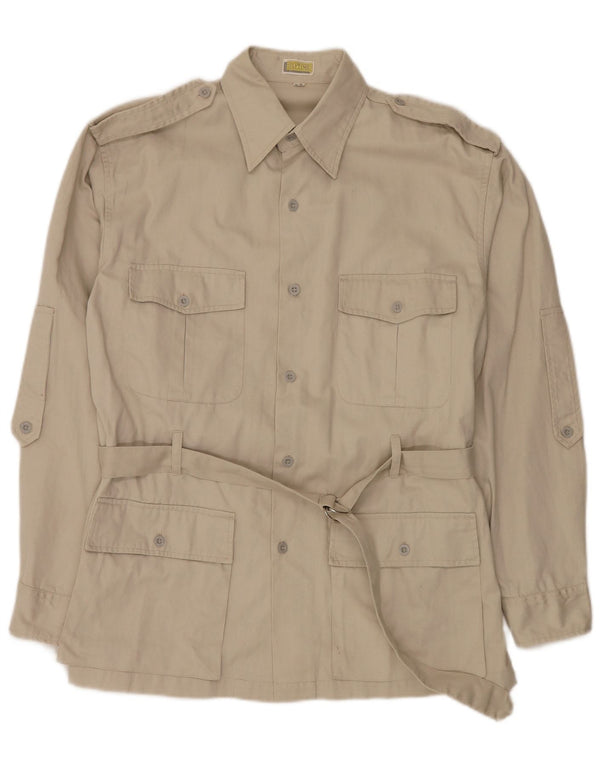 Camicia militare da uomo FLY TIME IT 52 Large in cotone beige