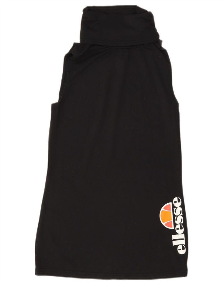Canottiera grafica da donna Ellesse UK 10 piccola in nylon nero