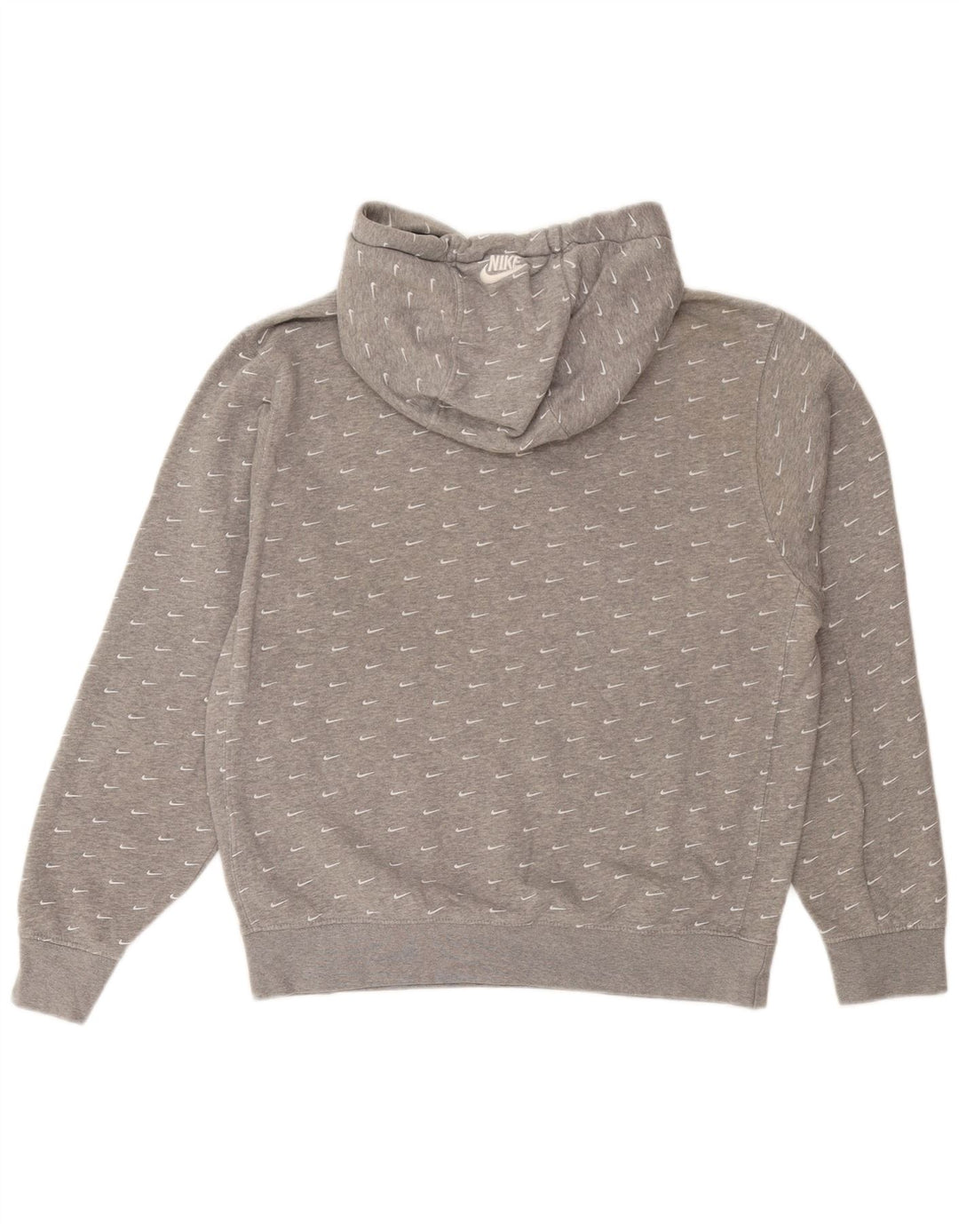 Felpa con cappuccio grafica Nike da uomo piccola in cotone grigio