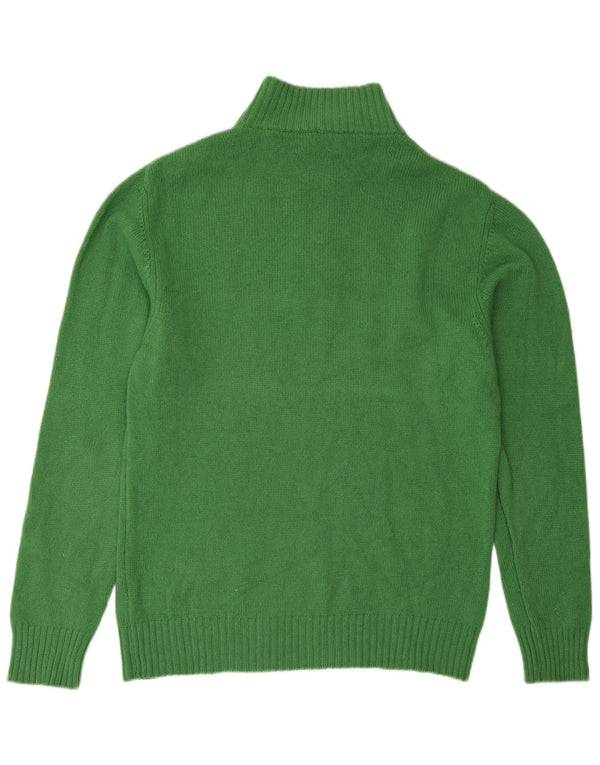 Maglione da uomo con collo con zip Brooks Brothers IT 54 XL lana verde