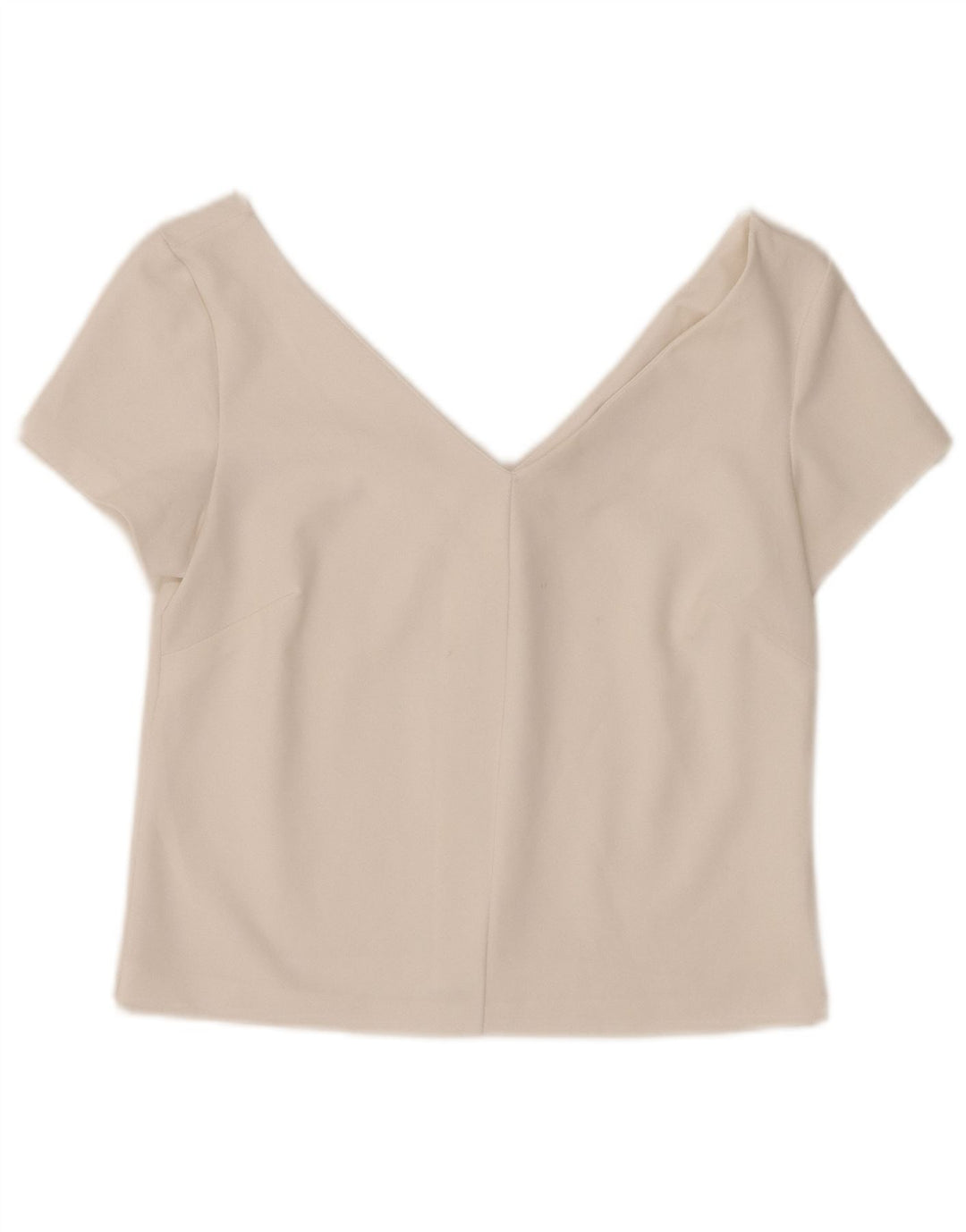 Top corto da donna Zara UK 12 bianco medio