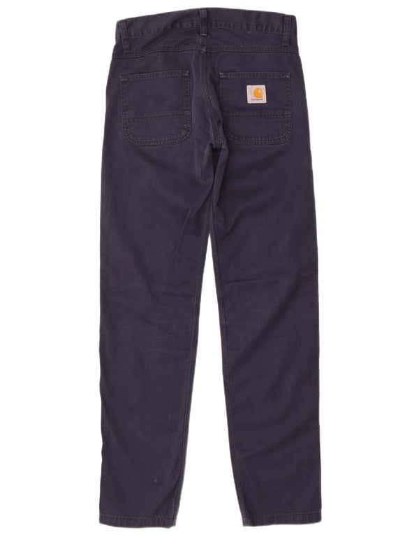 Pantaloni casual dritti da uomo Carhartt W28 L32 cotone blu navy
