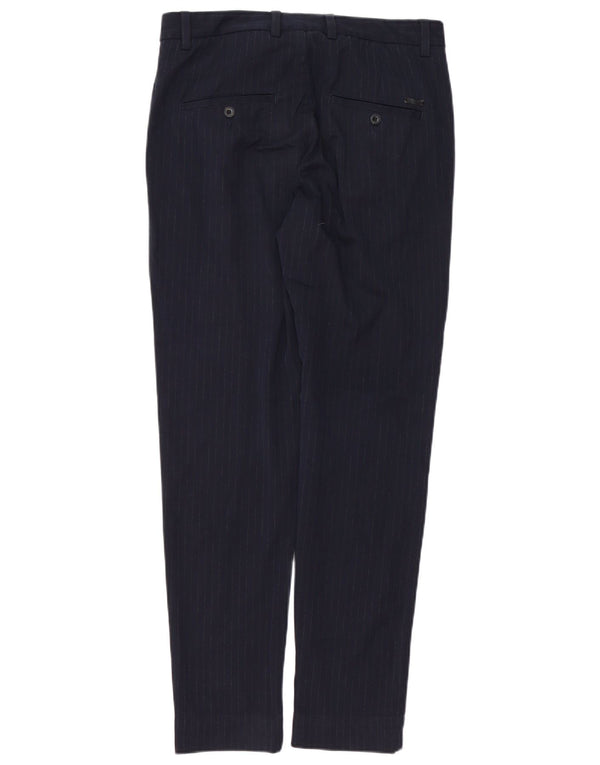 Pantaloni da abito slim Marco da uomo Jack & Jones W31 L32 blu navy gessato