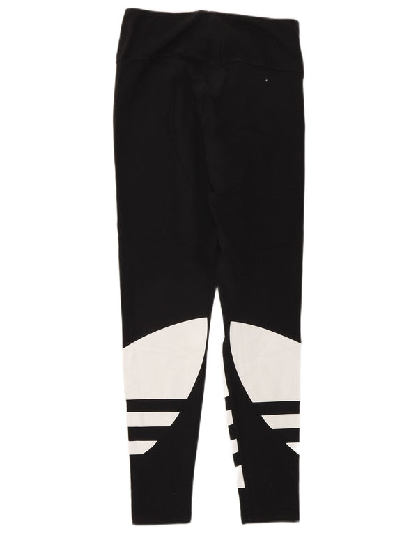 Leggings grafici da donna Adidas UK 10 Small Black Colourblock