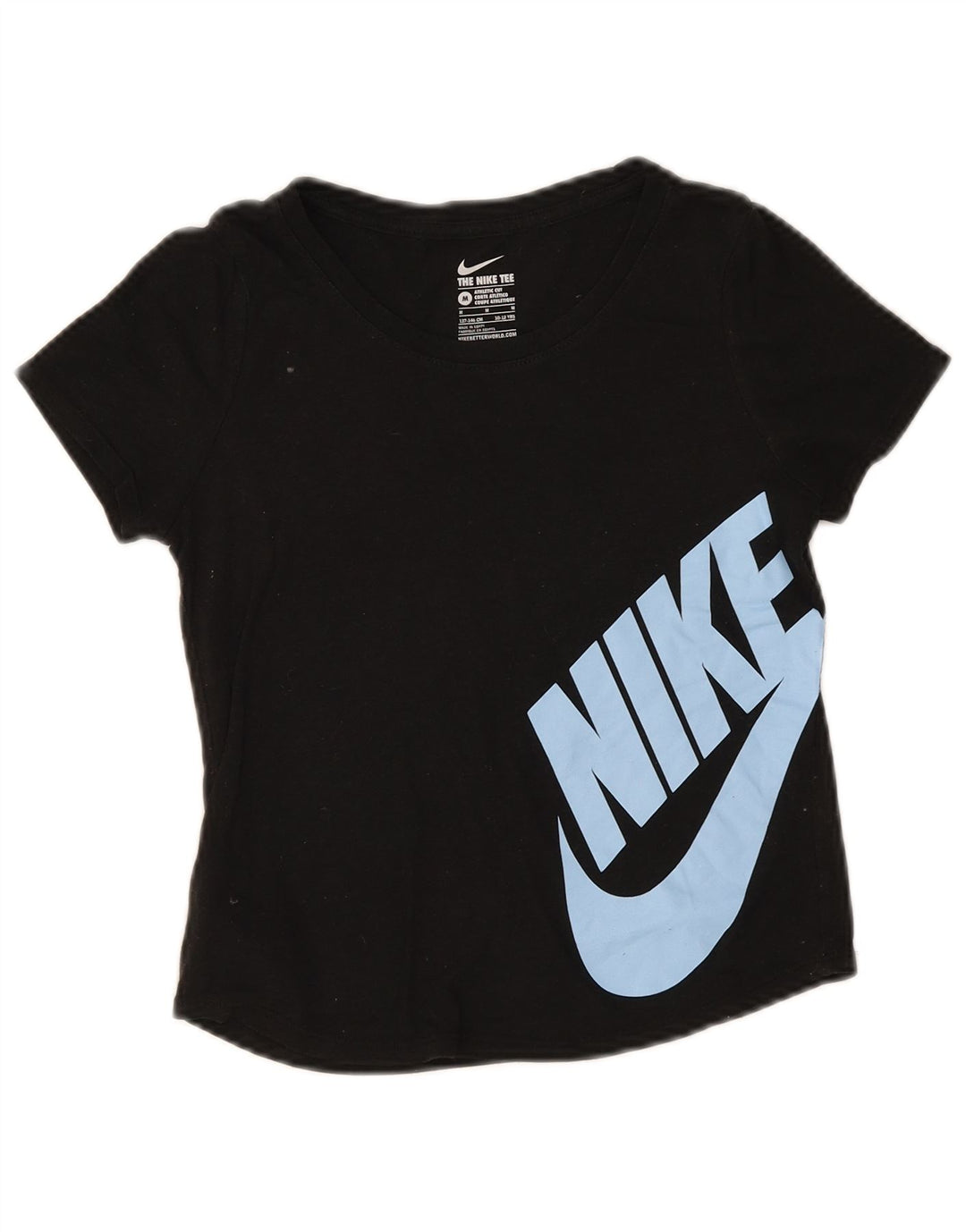 Maglietta Nike da bambino con grafica dal taglio atletico, 10-11 anni, in poliestere nero