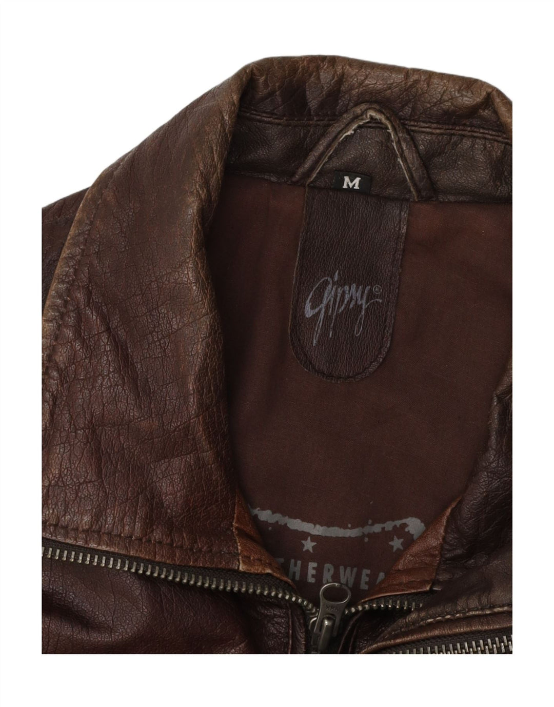 Giacca in pelle da uomo Gypsy UK 38 Pelle marrone medio