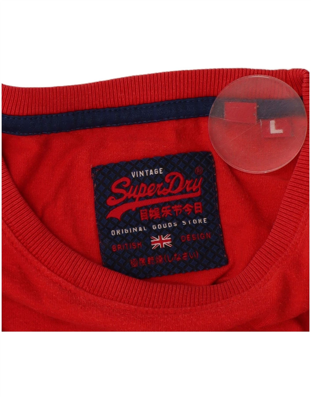 T-shirt grafica da uomo SUPERDRY Top grande in cotone rosso