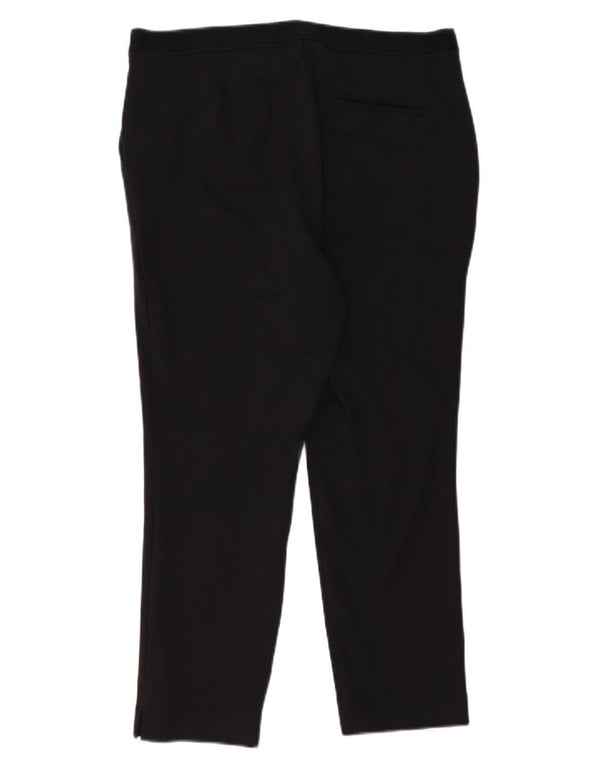 Pantaloni da abito slim crop da donna Marks & Spencer UK 16 Large W34 L25 neri