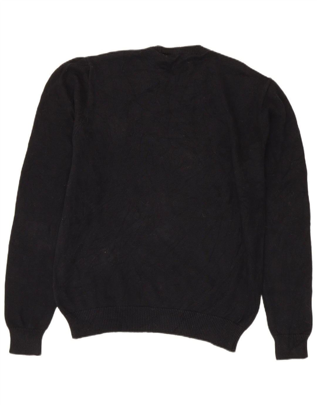 Chaps Uomo Maglione Girocollo Maglione Grande Cotone Nero
