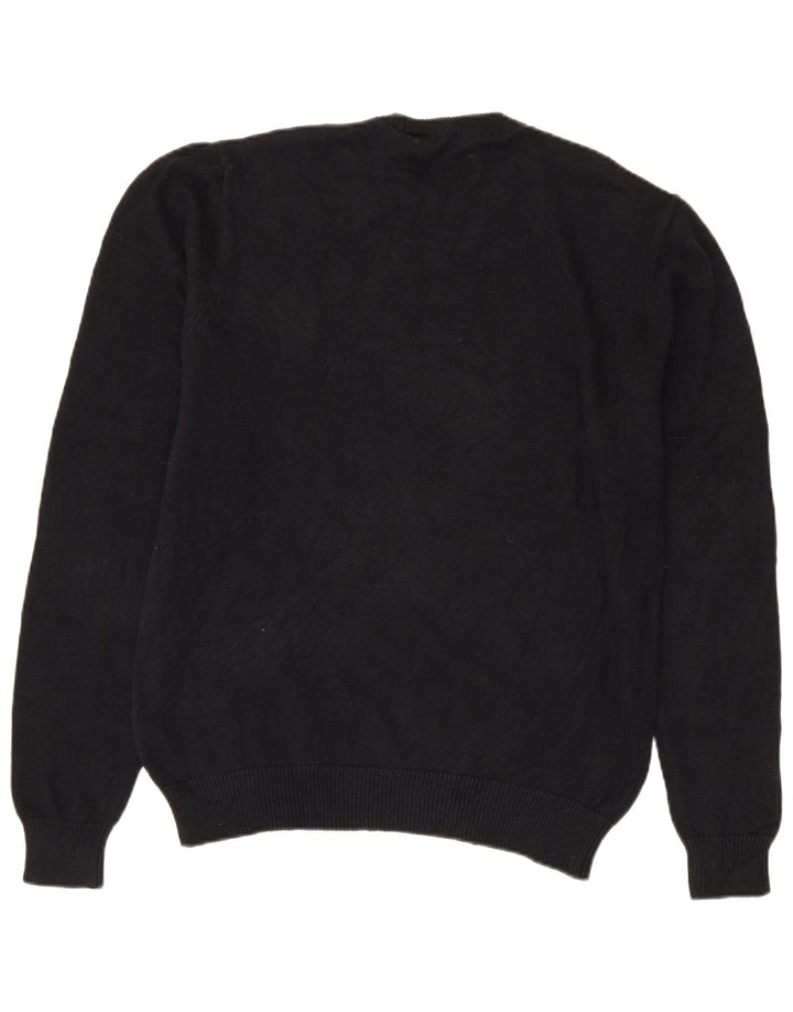 Chaps Uomo Maglione Girocollo Maglione Grande Cotone Nero
