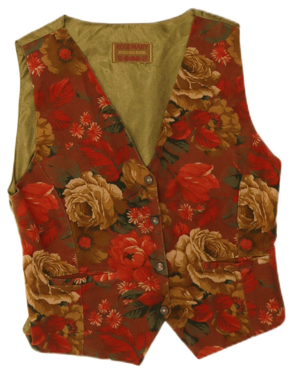 Gilet da donna Rosemary UK 12 rosso medio floreale