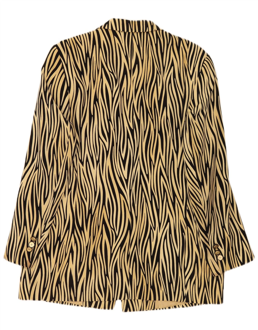 Giacca blazer da donna a 1 bottone Basler UK 14 stampa animalier gialla media