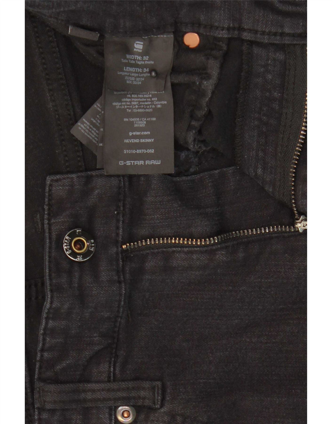 Jeans skinny Revend da uomo G-Star W32 L34 Grigi