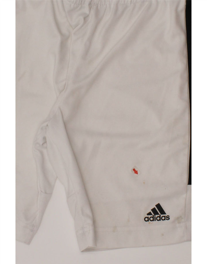 Pantaloncini sportivi Adidas Aeroready da ragazzo 9-10 anni in poliestere bianco