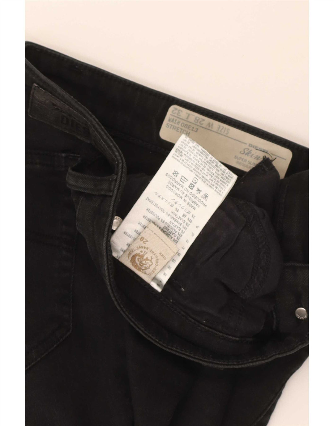 Pantaloncini di jeans Skinzee da donna Diesel W28 cotone nero medio