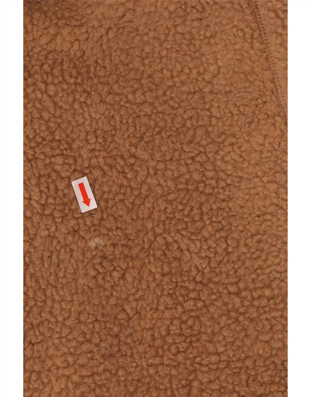 Gilet reversibile in pile da uomo vintage UK 38 Poliestere beige medio