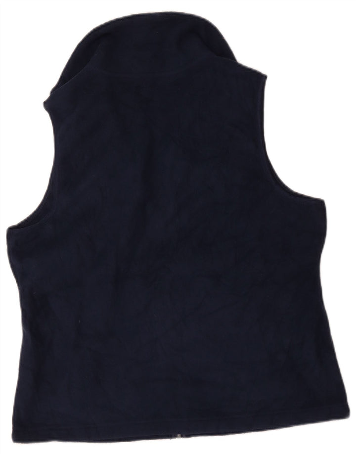 Chaps Womens Petite Fleece Gilet UK 16 Large Blu Navy Poliestere