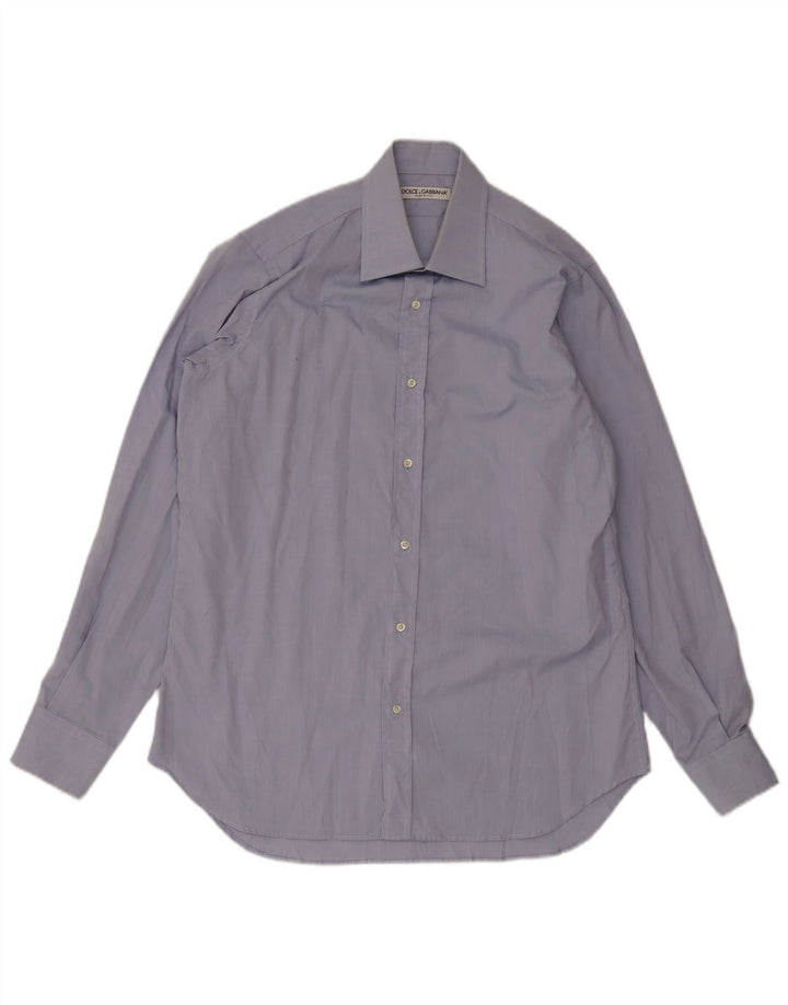 Camicia da uomo Dolce & Gabbana taglia 40 15 3/4 blu medio