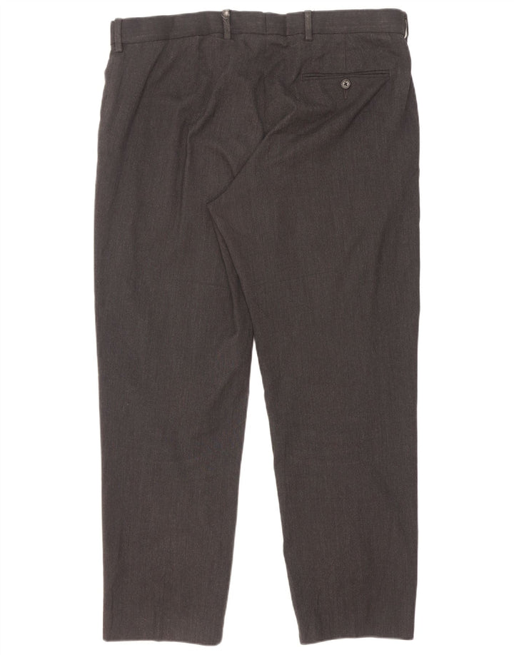 Pantaloni chino dritti da uomo Marks & Spencer W36 L29 grigi screziati