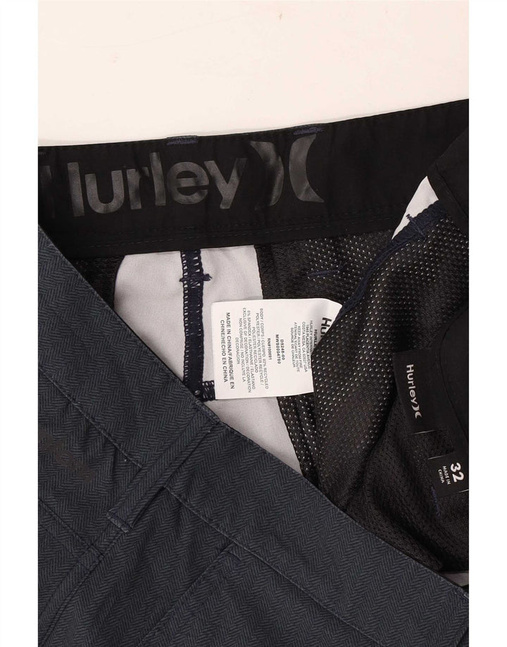 Pantaloncini chino da uomo Hurley W32 poliestere blu navy medio