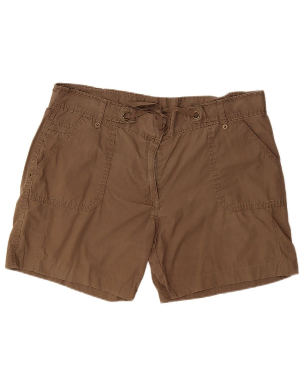 Pantaloncini cargo da donna Marks & Spencer UK 16 Large W34 cotone kaki
