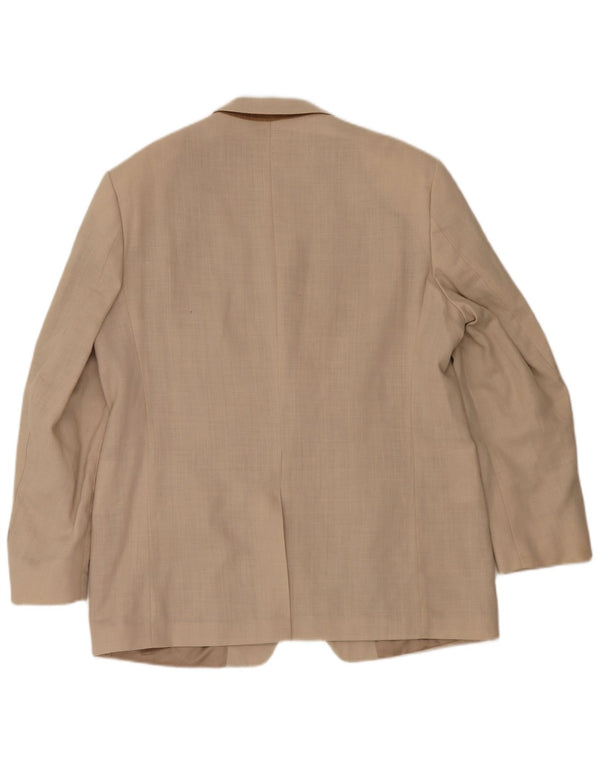 Giacca blazer a 2 bottoni da uomo Marks & Spencer UK 44 XL Lino beige
