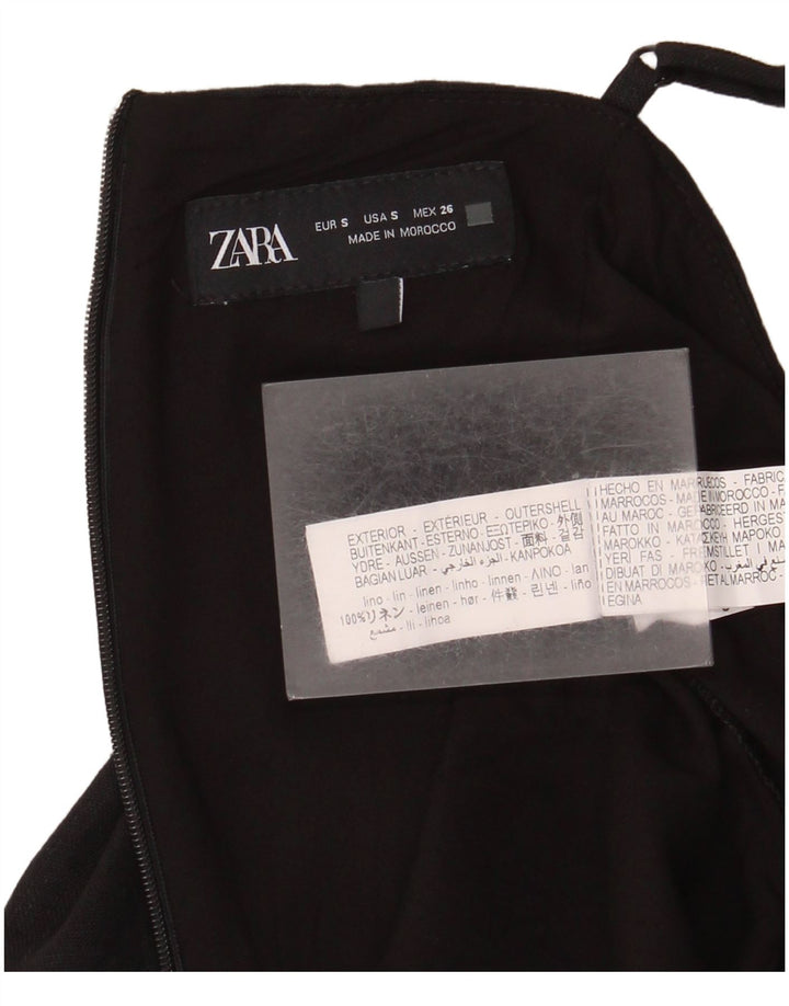 Tutina corta da donna Zara UK 10 piccola in lino nero