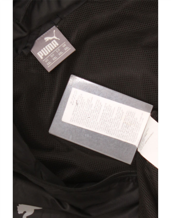 Giacca antipioggia con cappuccio da uomo PUMA UK 44 2XL Nylon nero