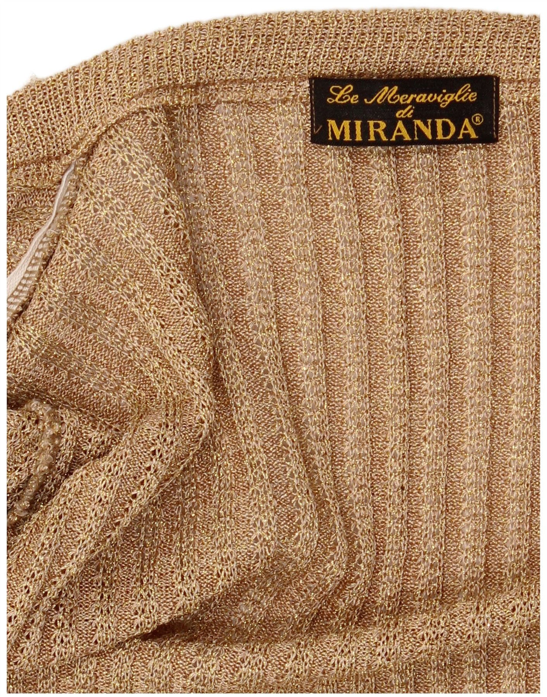 Maglione cardigan aperto da donna vintage UK 12 Beige medio screziato