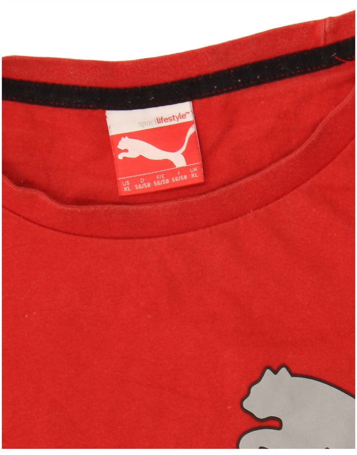 T-shirt grafica da uomo Puma XL rossa