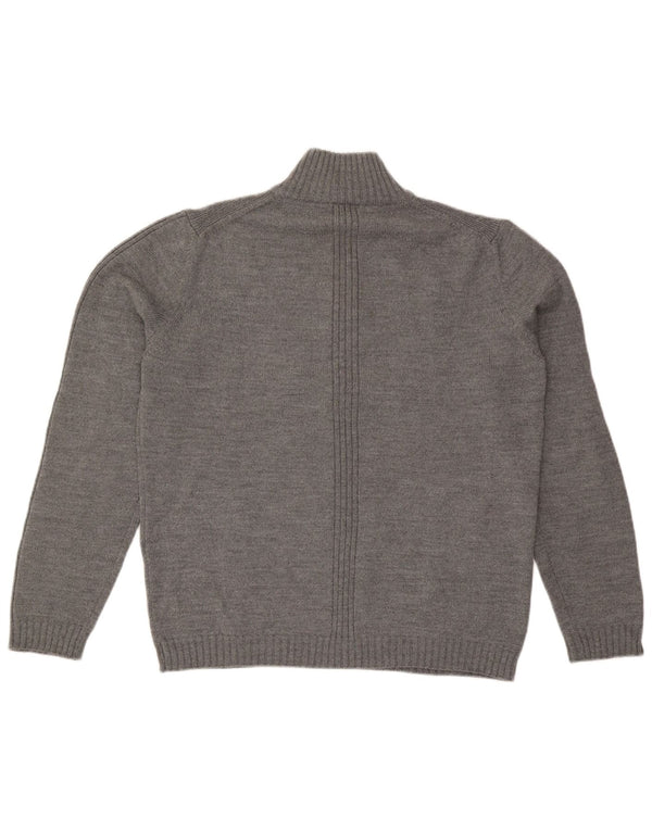 Maglione Trussardi Jeans Uomo con Zip Collo XL Grigio