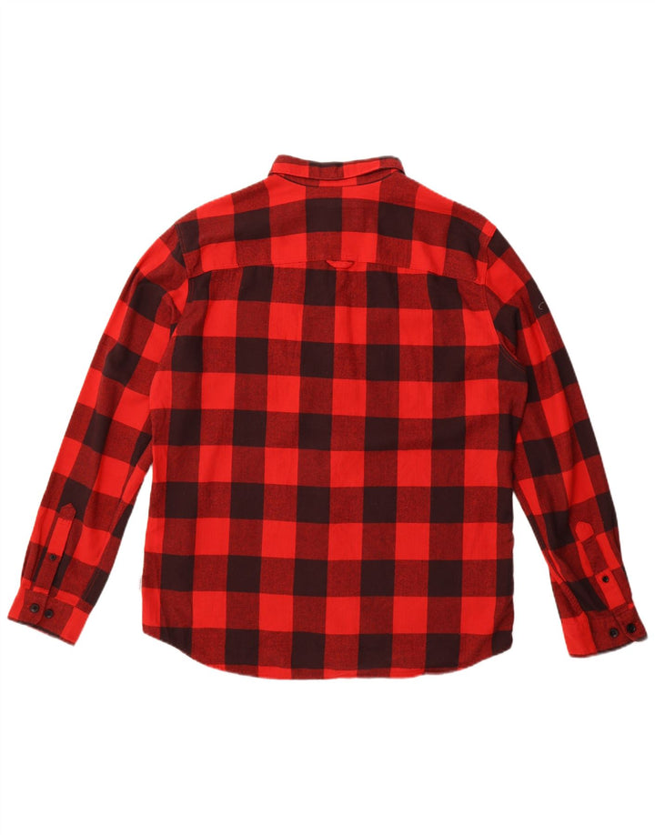 Camicia da uomo in flanella Jack & Jones XL in cotone a quadretti rossi